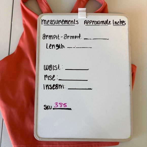 Athleta Size Medium Conscious Crop Racerback Orange Logo Sports Top Athleisure - Picture 7 of 7